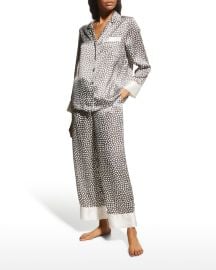 Polka Dot-Print Pajama Set at Neiman Marcus